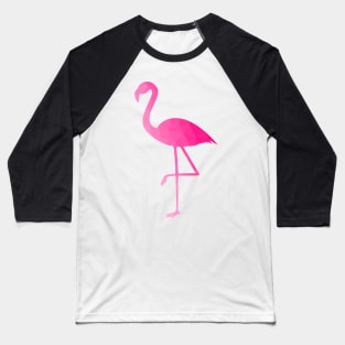 Flamingo hot pink ombre geometric mesh pattern Baseball T-Shirt